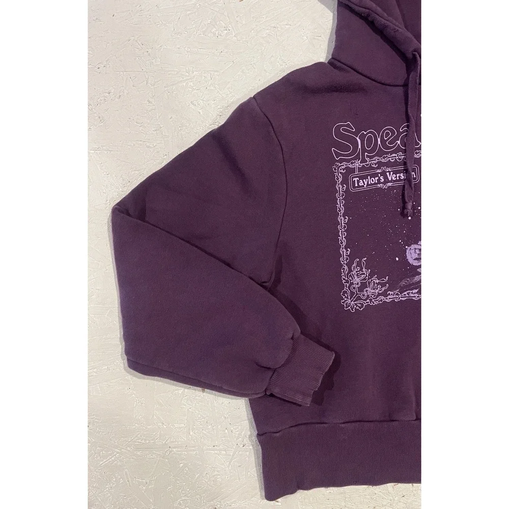 Taylor Swift Hoodie Sweatshirt Small Purple‎ Crop Speak Now Story Of Us Version - Picture 3 of 10